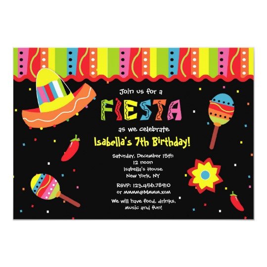 Mexican Fiesta Invitation Templates Free Mexican Fiesta Birthday Party Invitations