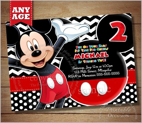 Mickey Mouse Invitation Maker Mickey Mouse Invitation Templates – 26 Free Psd Vector