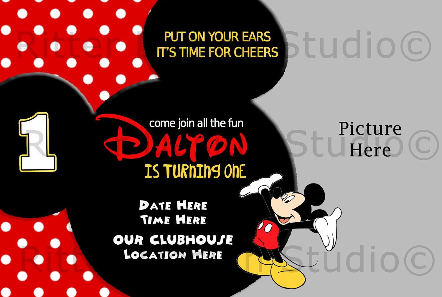 Mickey Mouse Invitation Template Mickey Mouse Ticket Invitations Template