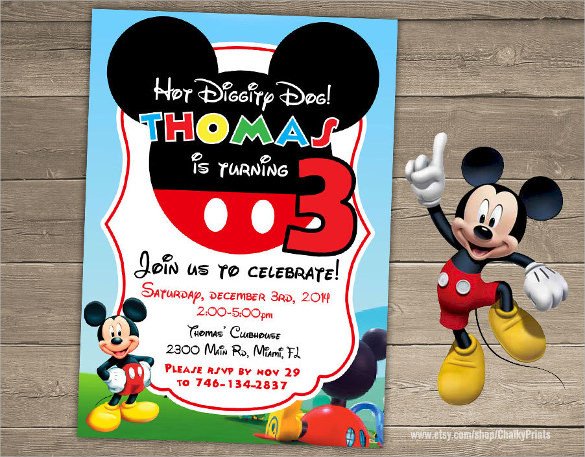 Mickey Mouse Invitations Template Sample Mickey Mouse Invitation Template 13 Download