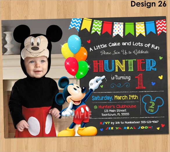Mickey Mouse Invitations Template Sample Mickey Mouse Invitation Template 13 Download