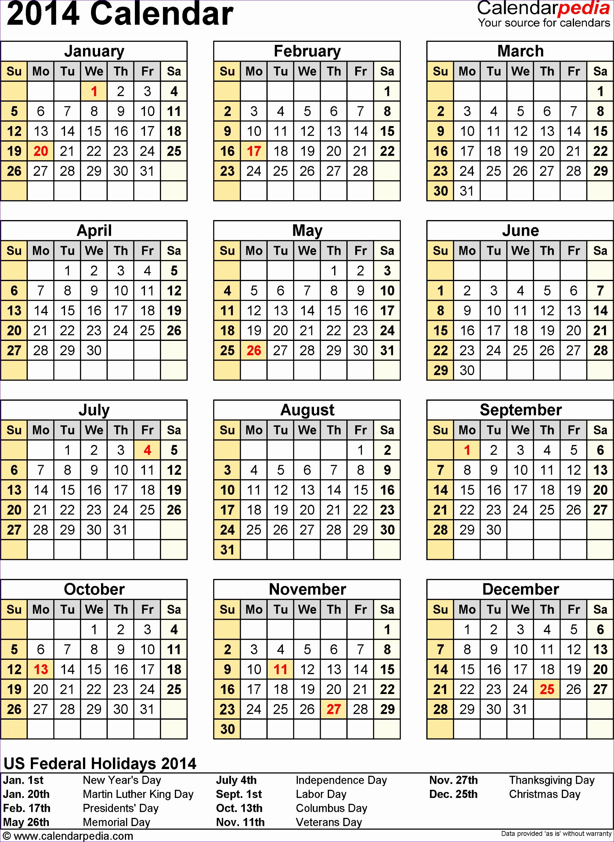 Microsoft Excel Calendar Template 9 Ms Excel Calendar Template 2014 Exceltemplates