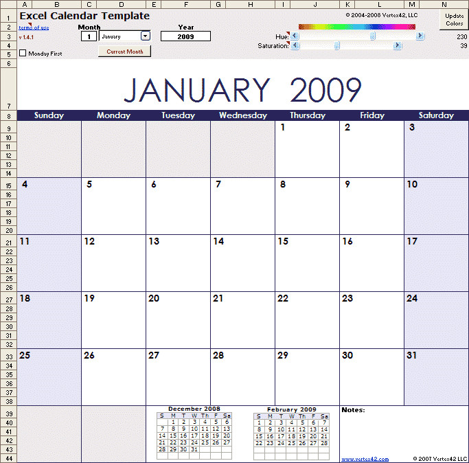 Microsoft Excel Calendar Template Excel Calendar Template for 2019 and Beyond