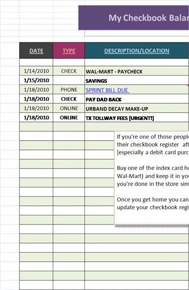 Microsoft Excel Checkbook Template Microsoft Excel Ledger Templates