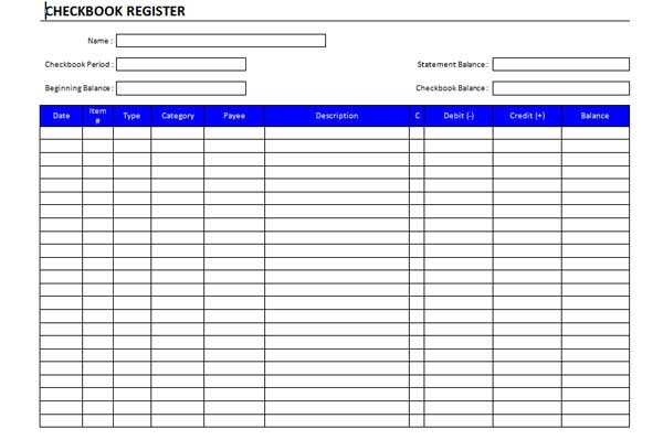 Microsoft Excel Checkbook Template Microsoft Word Templates Checkbook Register Template