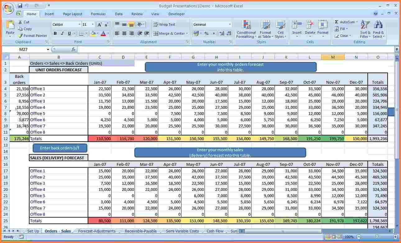 Microsoft Excel Spreadsheet Template 8 Bud Management Spreadsheet