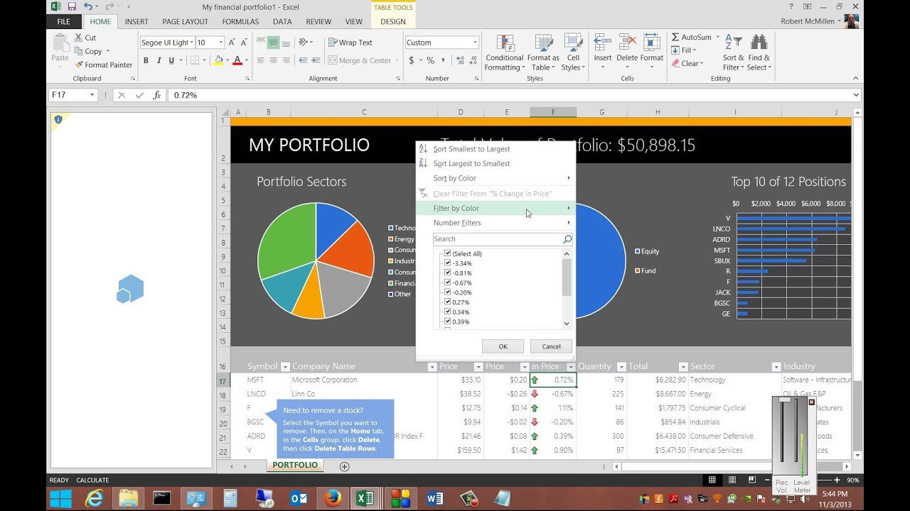 Microsoft Excel Spreadsheet Template Review Of the Free My Portfolio Template with Microsoft