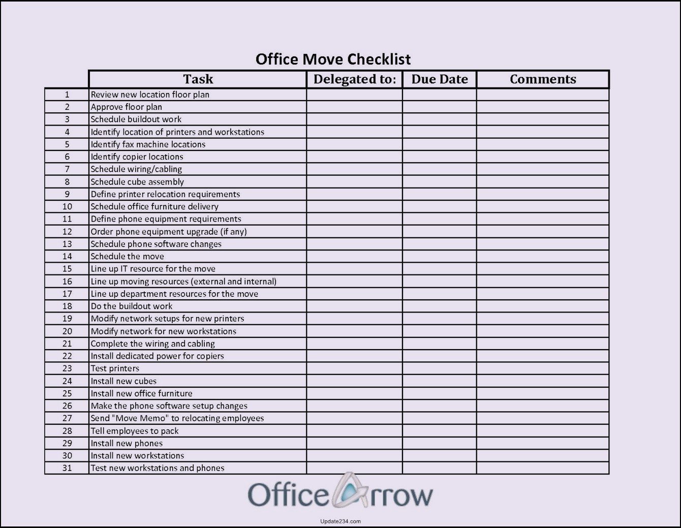 Microsoft Office Check Template Fice Move Checklist Template Excel Template Update234