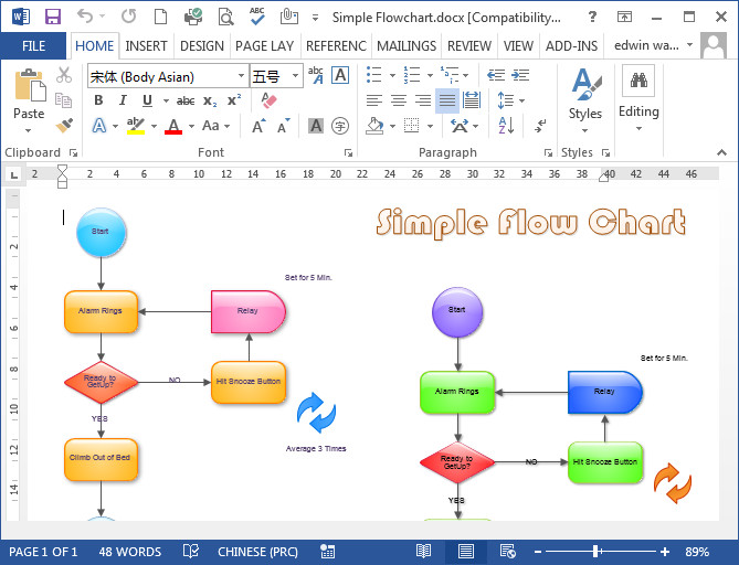 Microsoft Office Flowchart Templates Flowcharts In Word