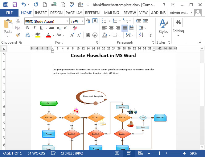 Microsoft Office Flowchart Templates Flowcharts In Word
