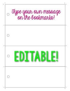 Microsoft Word Bookmark Template Bookmark Templates Editable Word Printables Reading by