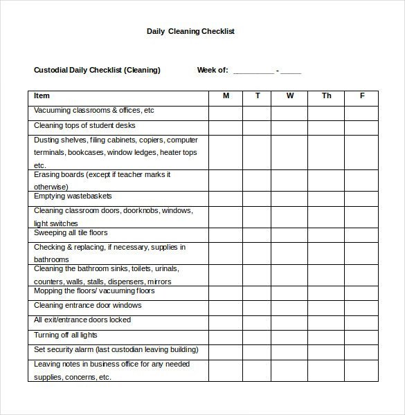 Microsoft Word Checklist Template 30 Word Checklist Template Examples In Word