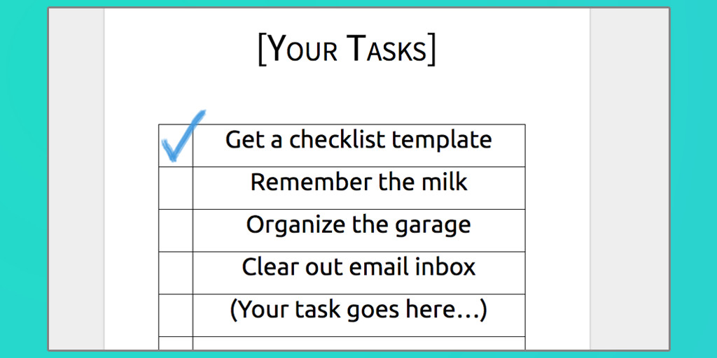 Microsoft Word Checklist Template Download Your Free Microsoft Word Checklist Template