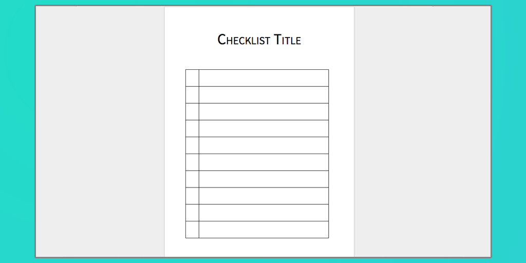 Microsoft Word Checklist Template Download Your Free Microsoft Word Checklist Template