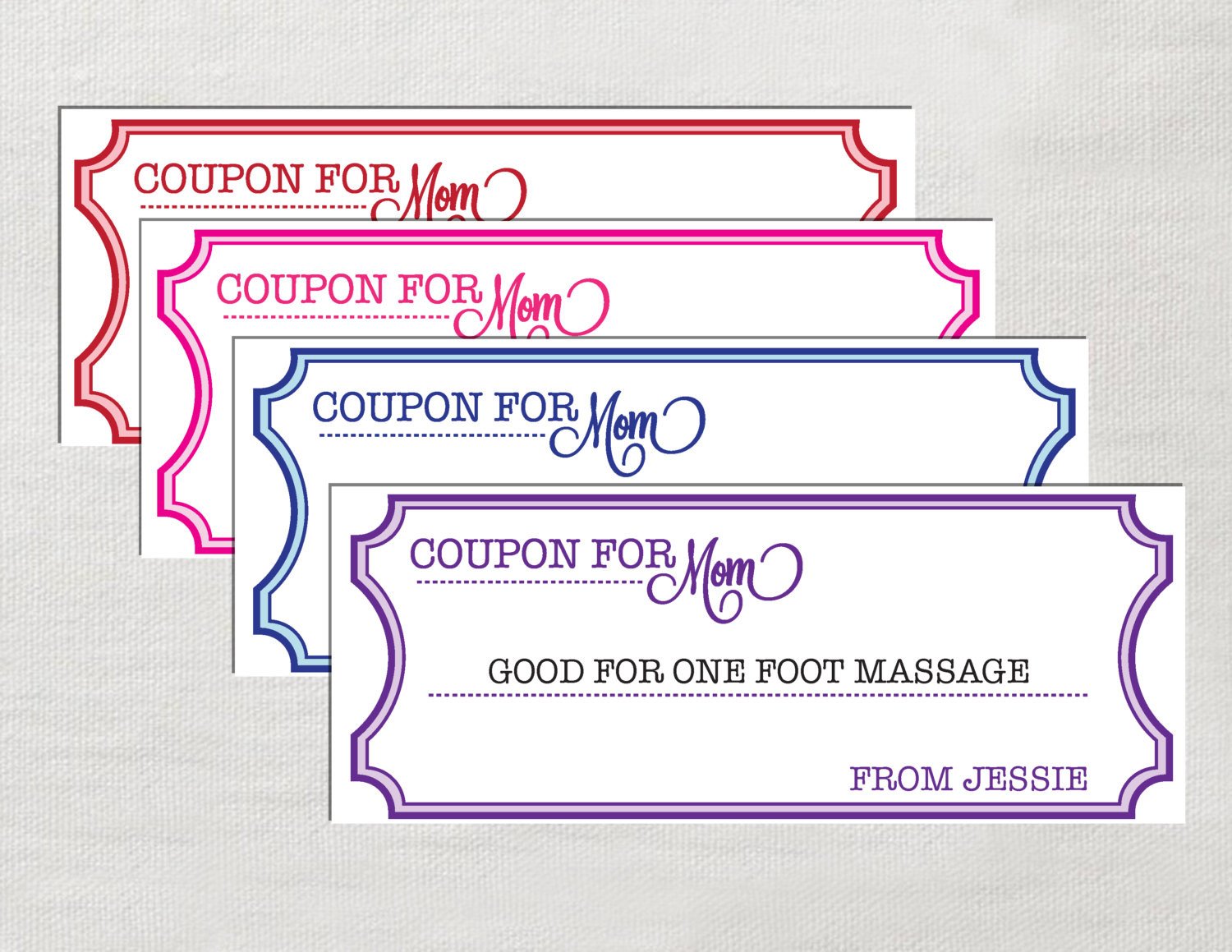 Microsoft Word Coupon Template Coupons for Mom Instant Download Editable by Laurevansdesign