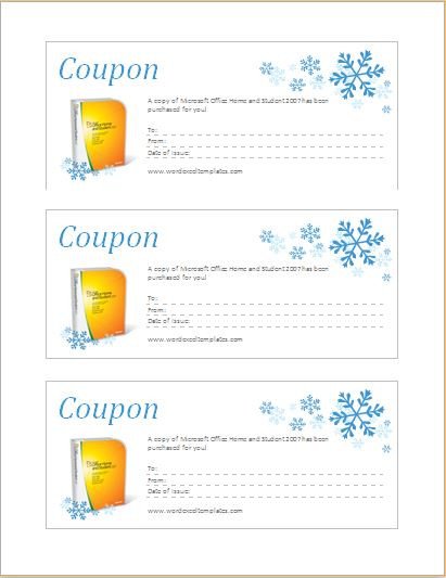 Microsoft Word Coupon Template How to Make Coupons with Sample Coupon Templates