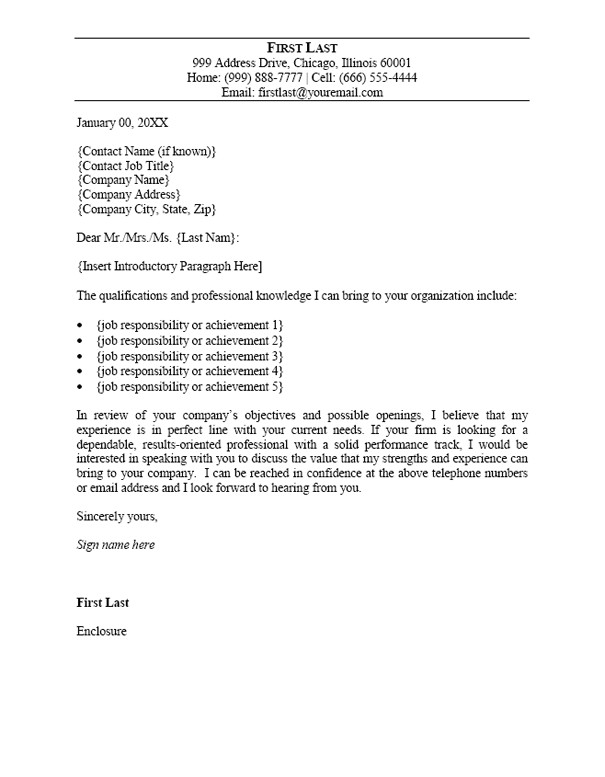 Microsoft Word Cover Letter Template Cover Letter Template