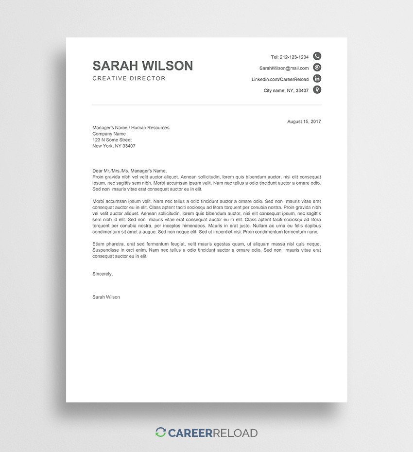 Microsoft Word Cover Letter Template Free Cover Letter Templates for Microsoft Word Free Download