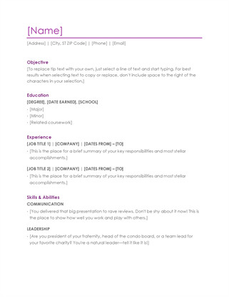 Microsoft Word Cover Letter Template Resumes and Cover Letters Fice