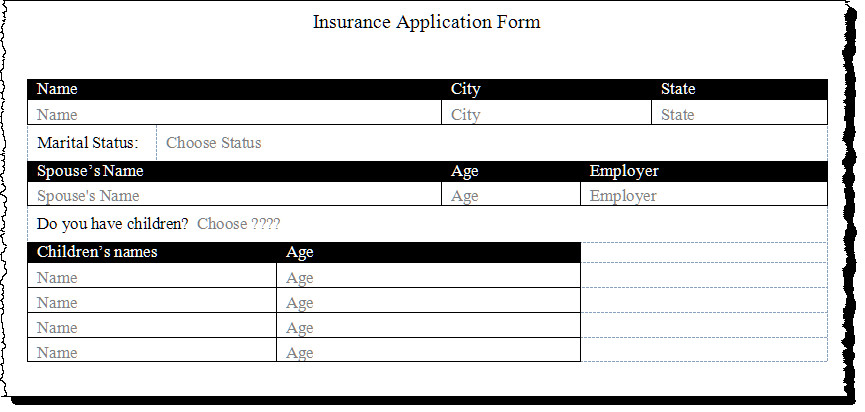 Microsoft Word forms Template Create A form Using Word Content Controls