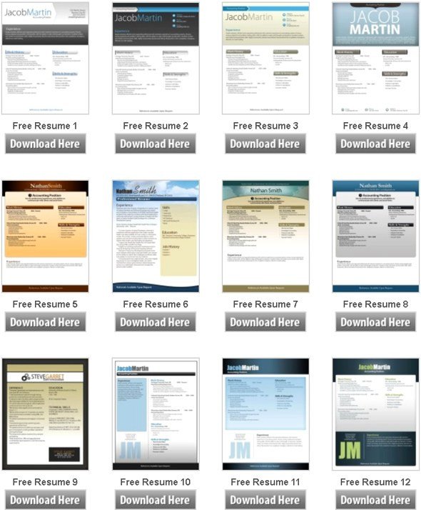 Microsoft Word Free Templates 50 Free Microsoft Word Resume Templates for Download