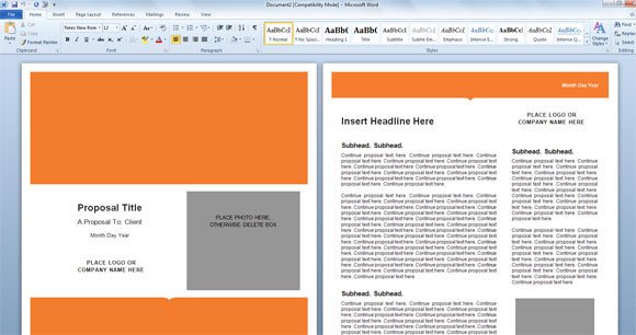 Microsoft Word Free Templates Modern Proposal Template for Microsoft Word