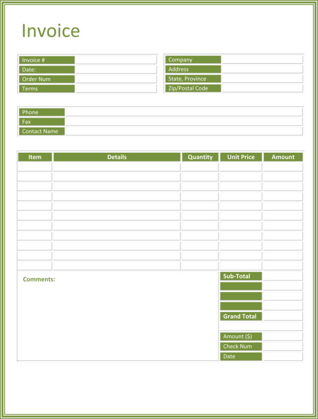 Microsoft Word Invoice Templates 3 Blank Invoice Template and Maker to Make Quick Invoices