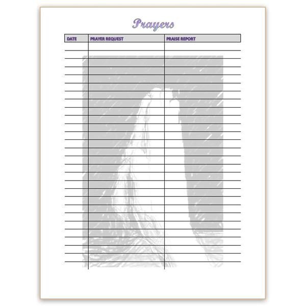 Microsoft Word Journal Templates Prayer Journal Template