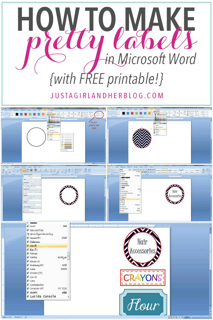 Microsoft Word Label Template How to Make Pretty Labels In Microsoft Word