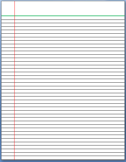 Microsoft Word Lined Paper Template Lined Paper Template