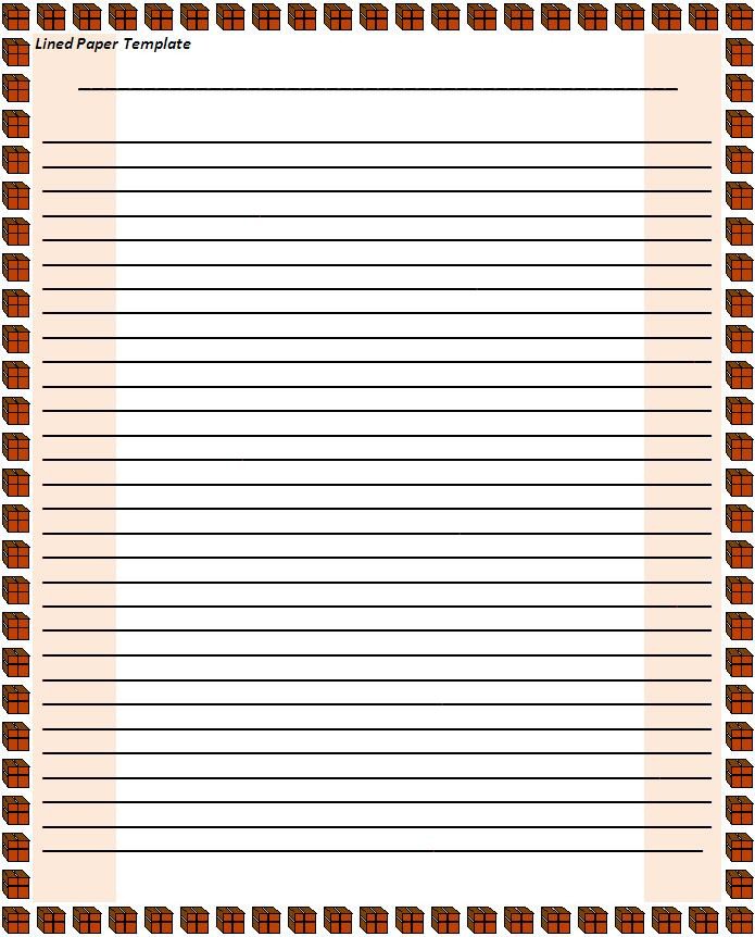 Microsoft Word Lined Paper Template Lined Paper Template