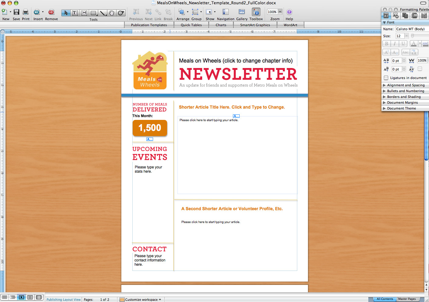 Microsoft Word Newsletter Templates Free Microsoft Word Newsletter Templates