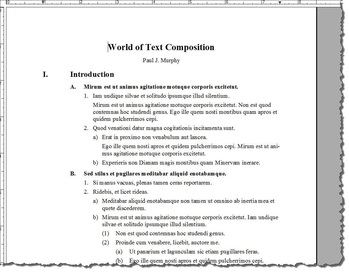 Microsoft Word Outline Template Adobe Framemaker 9 Default Document Templates