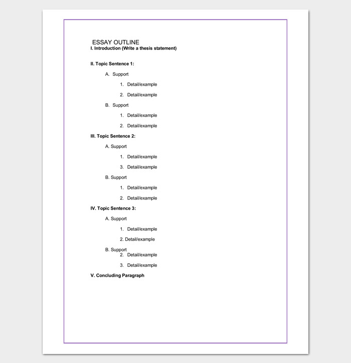 Microsoft Word Outline Template Blank Outline Template 11 Examples and formats for