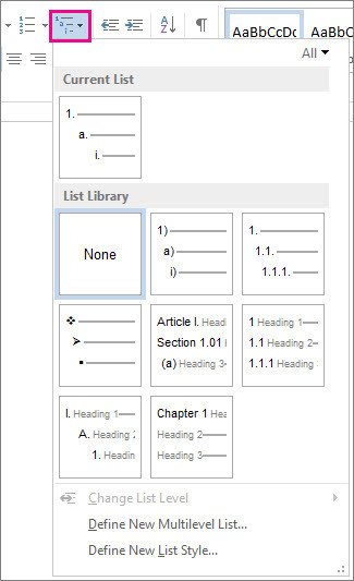 Microsoft Word Outline Template Create An Outline From Scratch Word