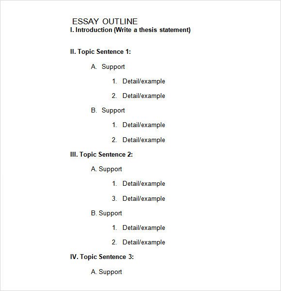 Microsoft Word Outline Template Sample Blank Outline Template 7 Free Documents In Pdf Doc