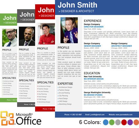Microsoft Word Portfolio Template Professional Resume Template Cover Letter Portfolio