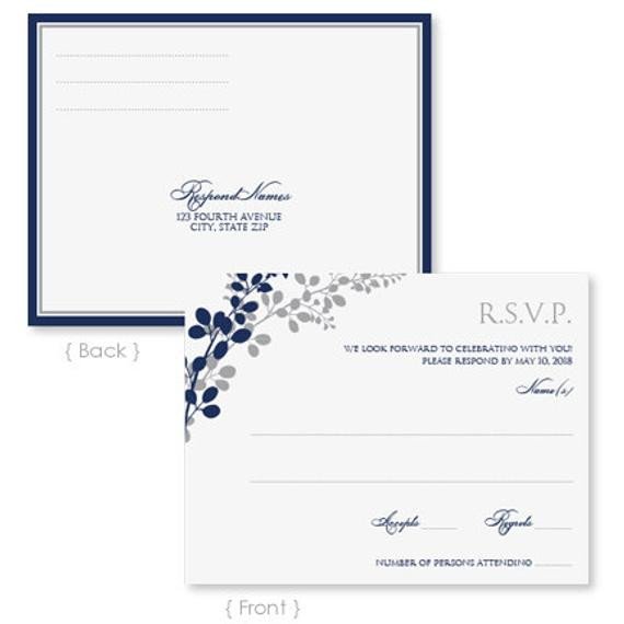 Microsoft Word Postcard Template Wedding Rsvp Postcard Template Instant Download by