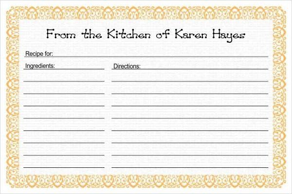 Microsoft Word Recipe Template 17 Recipe Card Templates Free Psd Word Pdf Eps