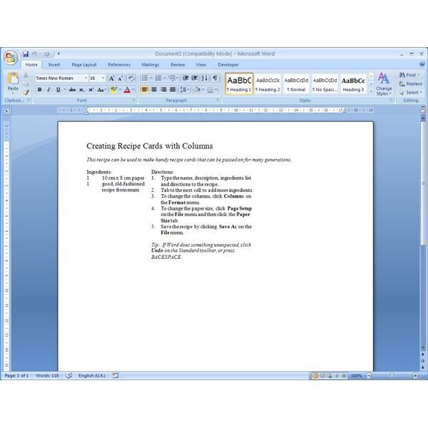 Microsoft Word Recipe Templates Finding Microsoft Word Recipe Templates