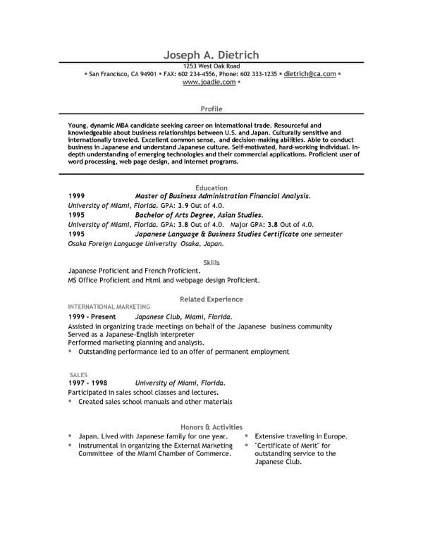 Microsoft Word Resume Template Download 85 Free Resume Templates
