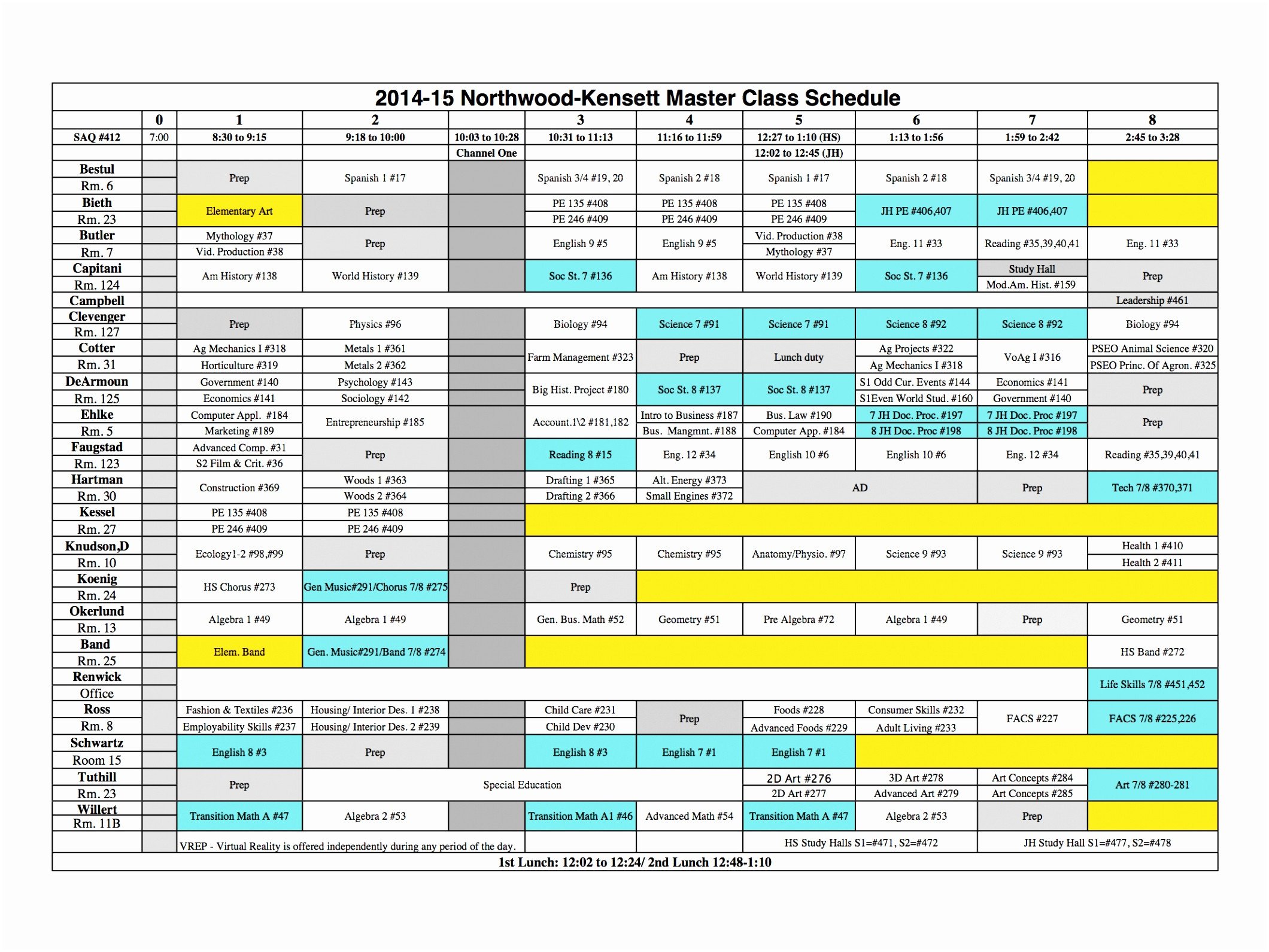 Middle School Schedule Template 5 Middle School Schedule Template Eiuyt