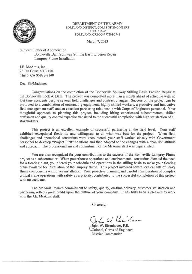 Military Character Reference Letter Client Stakeholder Letters Of Re Mendation
