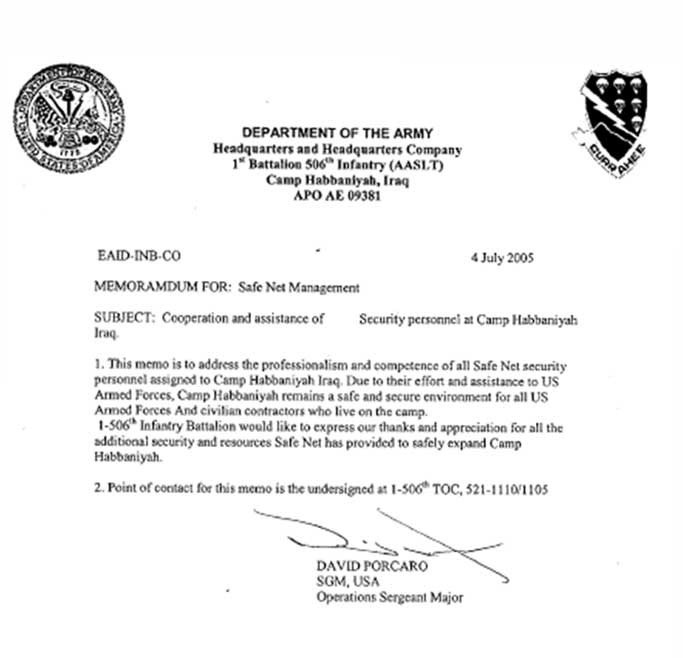 Military Character Reference Letter Safenet Group