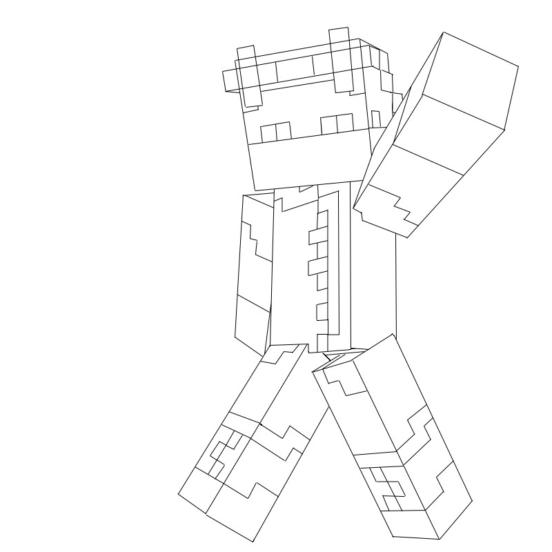 Minecraft Avatar Template Minecraft Avatar Lineart by Barodas On Deviantart