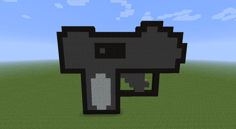 Minecraft Gun Pixel Art Mac 11 Minecraft Pixel Art by Xenomorph111 On Deviantart