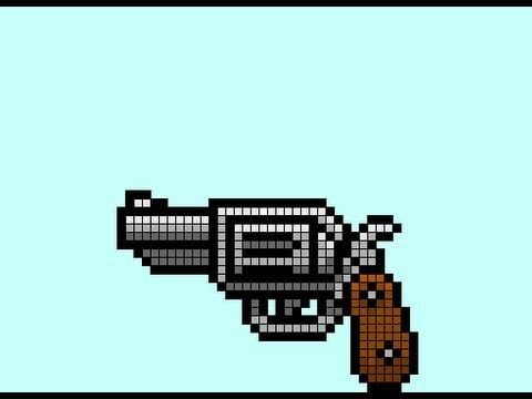 Minecraft Gun Pixel Art Pixel Art Gun Google Search Other Pinterest