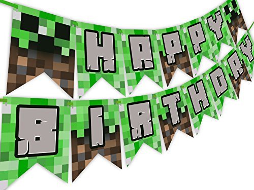 Minecraft Happy Birthday Images Amazon Grass Tablecover Party Accessory 1 Count
