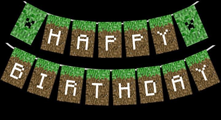 Minecraft Happy Birthday Images Minecraft Printable Happy Birthday Party Banner by