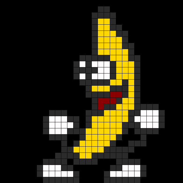 Minecraft Pixel Art Banana Banana Peanut Jelly Perler Bead Pattern